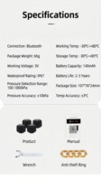 Système de surveillance de la pression des pneus TPMS, application Bluetooth, capteur externe, alarme de pression et de température en temps réel, voiture, moto, quatre roues