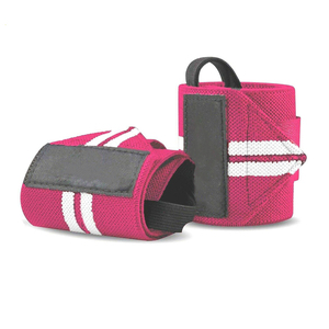 Attelle de poignet respirante en nylon avec fermeture auto-agrippante, rayures roses et blanches, pour le sport et l'extérieur, ajustement universel - Product Image 6