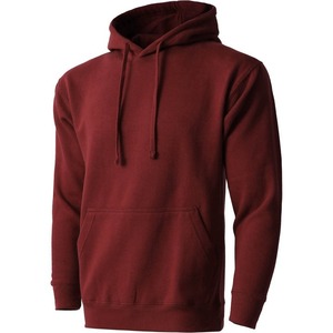 Sweat-shirt à capuche en polaire surdimensionné pour homme, motif uni, hiver, avec logo brodé - Product Image 1