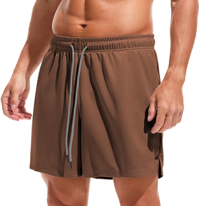 Pantalones cortos deportivos transpirables de malla para hombre, con cordón en la cintura, de secado rápido, para correr, en venta en línea. - Product Image 1