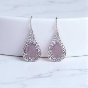 Turquoise & Moonstone <b>Earrings</b> Pear Shape Drop <b>Dangle</b> <b>Earrings</b> Handmade 925 Stamped <b>Silver</b> <b>Earrings</b> Wholesale Price Jewelry - Product Image 3