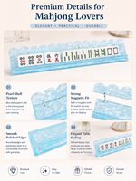 En gros, Rangements et pousseurs de Mahjong magnétiques en acrylique de luxe moderne, avec bord ondulé, style perle, ensemble américain, résistants à l'eau et écologiques