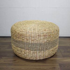 A-Best Selling <b>Woven</b> Natural Strong Durable Seagrass Water Hyacinth <b>Stools</b> Modern Style Home Furniture Handmade in Viet Nam - Product Image 5