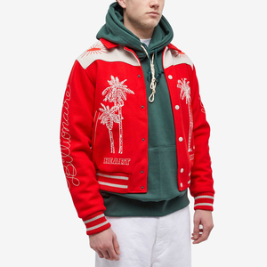 Veste de baseball noire personnalisée pour homme avec impression du nom et du numéro de l'équipe, col rabattable, matière polyester, tenue décontractée d'automne - Product Image 1