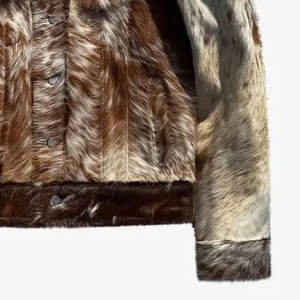 Chaqueta bomber de cuero vacuno lista para enviar para hombre, chaqueta de invierno de cuero vacuno auténtico con estampado animal, de lujo. - Product Image 6