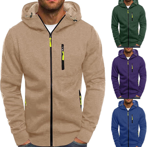 Sweat à capuche zippé personnalisé pour homme – Sweat à capuche en molleton de coton de haute qualité, couleur unie, fermeture éclair, confortable, streetwear, OEM et marque privée - Product Image 6