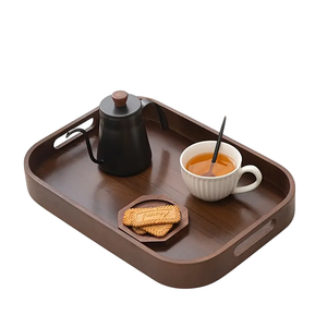 Bandeja Rectangular de Madera Vintage para Frutas, Bandeja de Almacenamiento de Alimentos para el Hogar, Bandeja de Servicio Multiusos Ecológica y Duradera - Product Image 1