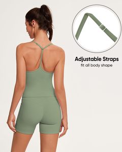 Conjunto de Yoga sin Costuras de 2 Piezas, Top Corto de Cintura Alta y Pantalones Cortos, Color Sólido, Espalda Cruzada, Ropa Deportiva para Mujer - Product Image 6