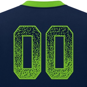 Camiseta de Fútbol Americano para Hombre, Color Verde Marino, Cuello en V, Manga Corta, Malla de Poliéster - Product Image 2