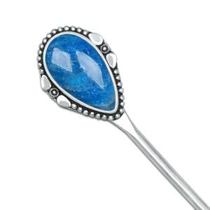 Horquilla para el pelo de cristal natural elegante, hecha a mano, con baño de plata y oro, para moños, ideal para bodas, en caja. - Product Image 3