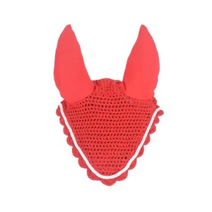 Luxury Horse Ear Bonnet Crochet <b>Fly</b> Veil Custom Neoprene Ears Piping Horse Riding Equipment OEM Manufacturer Factory - Product Image 3