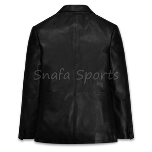 เสื้อแจ็คเก็ตหนังผู้ชายคุณภาพสูง พรีเมียมทันสมัย เสื้อโค้ทฤดูหนาว หนังนุ่ม ทนทาน เสื้อแจ็คเก็ตลำลองสำหรับขาย - Product Image 2