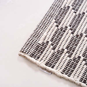 Alfombra de pasillo con diseño de diamantes en tonos marrón y blanco, tapizada, para decoración de suelos de casas modernas - Product Image 4