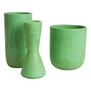 Juego de jarrones de resina minimalistas modernos, 3 piezas o pieza individual, forma irregular o personalizada, color beige, decoración para mesa del hogar. - Product Image 5