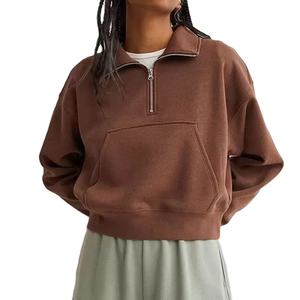 Sudadera Oversize OEM al por mayor con cuello personalizado, tipo jersey, para running y entrenamiento, con cremallera 1/4 o media cremallera - Product Image 1