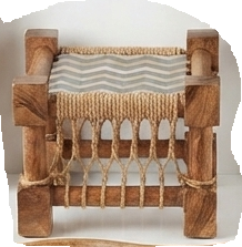 Plateau de service rectangulaire en bois peint à la main avec poignée, design moderne, assiette de dîner pour les fêtes, finition de haute qualité, café, hôtel - Product Image 6