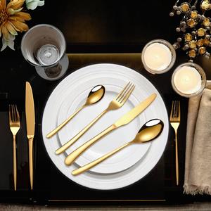 Ensemble de couverts modernes en acier inoxydable doré, style indien, pour mariages, restaurants et grands dîners, design classique - Product Image 2