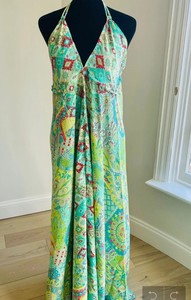 Robe longue en soie recyclée pour femmes, robe maxi florale, cadeau pour elle - Product Image 6