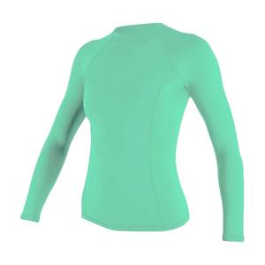 Rashguard de compression à manches longues pour femme, sublimé, anti-UV, respirant, séchage rapide, avec protection UPF50+, marque privée - Product Image 1