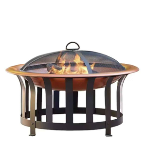 Portable Outdoor Metal Fire Pit Folding Natural Gas Camping Stove <b>BBQ</b> Grill Patio Heater Backpacking Fire Bowl Skies Trader - Product Image 1