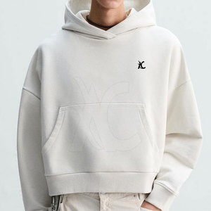 Sudadera con capucha de algodón mezclado de moda para adultos, material suave y transpirable, perfecta para atuendos urbanos y un estilo relajado. - Product Image 3