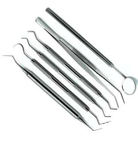 Kit d'instruments chirurgicaux manuels de classe I en acier inoxydable de haute qualité pour la préparation de couronnes dentaires, 8 instruments chirurgicaux à poignée - Product Image 2