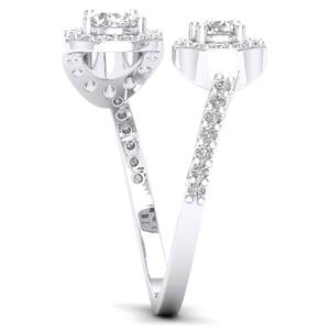 REYES Hot Selling 925 Sterling Silver Moissanite Adjustable <b>Ring</b> <b>For</b> <b>Women</b> Classic Design Engagement <b>Statement</b> Fine Jewelry - Product Image 3