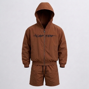 Conjunto de Chaqueta Cortavientos de Poliéster Ligero Personalizado Unisex OEM, Ropa Deportiva de Verano de Corte Regular - Product Image 5
