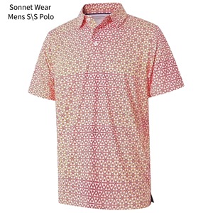 เสื้อโปโลแขนสั้นพิมพ์ลาย AOP คุณภาพสูงสำหรับผู้ชาย - Product Image 1