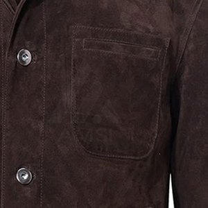 Mens <b>Suede</b> <b>Leather</b> <b>Jacket</b> Smart Casual Outerwear Fine Texture Modern Fit OEM Wholesale Factory Sample Service Available New - Product Image 3