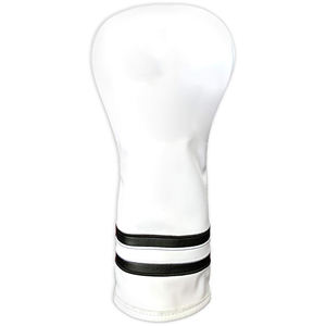 Housse de tête de club de golf blanche à rayures, en tissu doux, protection personnalisable couleur équipe - Product Image 3