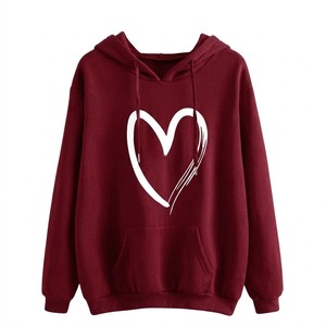 Sweat-shirts à capuche décontractés en molleton de coton rose pour femmes, personnalisés, avec poches et logo sur le devant, style automne - Product Image 1