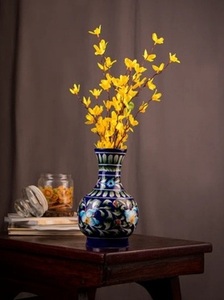 Handcrafted Ceramic Tabletop <b>Vase</b> with Painted Floral Design in Elegant Finish 8–16 Inches Exquisite Durable Home Decor Accent - Product Image 3