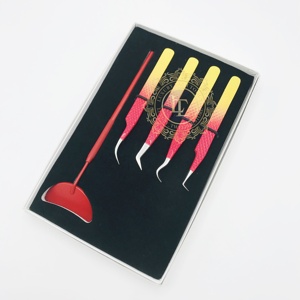 คีมต่อขนตาปลอมเคลือบผงสีเงินแบบกำหนดเองแหนบต่อขนตาที่ผ่านการทดสอบด้วยมือทำจากสเตนเลส - Product Image 3