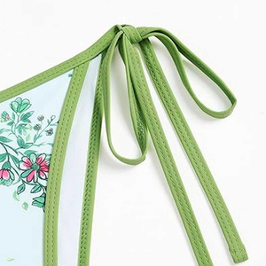 Women's Floral Triangle Bikini Set Two Piece <b>String</b> Swimsuit Beach Swimwear Adjustable Brazilian Swimwear Beachwear 2026 - Product Image 5