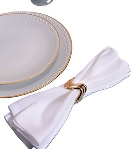 Wavy Shaped Brass Napkin Rings Hotel Event Wedding Polish Finished Metallic Napkin Holder Home Restaurant Dining Tableware - Product Image 1