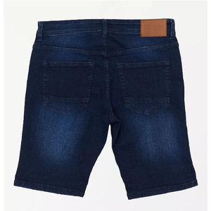 High Quality Canvas Denim Shorts Fashion High Waist Blue <b>Jeans</b> Casual Pants Elastic Waist <b>Drawstring</b> <b>Men</b> 180g Digital Printed - Product Image 5