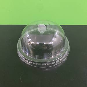 Prêts à être expédiés : Couvercles en plastique PET PP de 85 mm, 90 mm, 98 mm, 95 mm, 120 mm, Couvercles plats et en dôme, Gobelets en plastique avec couvercle transparent - Product Image 2