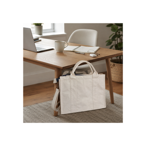 Premium Canvas Tote <b>Bag</b> |Adjustable Shoulder Strap Ladies Handbag with Zipper Closure & Cotton Lining Custom Canvas Shoulder <b>Bag</b> - Product Image 2