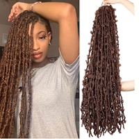 Extensions de cheveux synthétiques tressées en gros, 36 pouces, style Butterfly Locs, Faux Locs, pour crochet, double trame, pré-bouclées