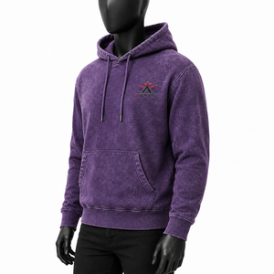 Sudadera con Capucha para Hombre, Lavado Ácido, Material de Felpa de Algodón Suave, Corte Holgado, Efecto Lavado, Bolsillo Canguro, Cómoda y Casual - Product Image 4
