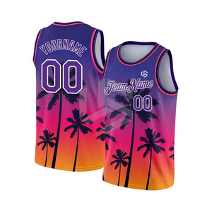 Full Digital Print Breathable Quick Dry Sleeveless Unisex Adult Basketball Jerseys <b>Polyester</b> Mesh Tops - Product Image 1