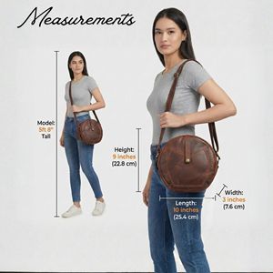 Sac bandoulière Madosh en cuir véritable pour femme, sac à bandoulière vintage souple, doublure en cuir véritable, sac à main léger et durable - Product Image 6