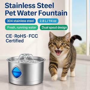 Fontaine à eau pour chien d'intérieur, étanche, pour chien de tous âges, ultra silencieuse, forme arrondie - Product Image 4