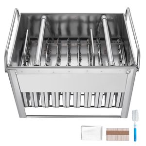 Stampi per Ghiaccioli in Acciaio Inox a Doppio Scomparto, 40 Pezzi, per Gelati alla Frutta e al Mais, Uso Domestico e Commerciale - Product Image 1