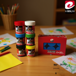 Peinture pour doigts 50 ml bleu ciel – Kit d'art pour peinture au doigt - Product Image 3