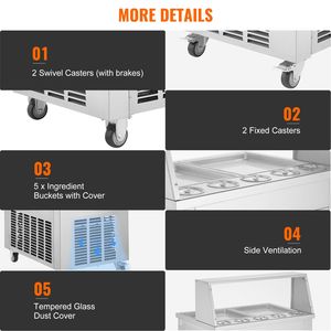 Máquina comercial de acero inoxidable de 13.8 x 13.8 pulgadas para hacer rollos de helado, sartenes cuadradas para freír con 2 unidades para helado enrollado - Product Image 6