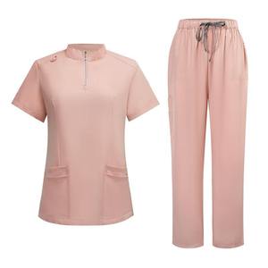 Collar Zipper Medical Scrubs <b>Set</b> for <b>Doctors</b> and Nurses Surgical Uniform Hand Washing Suit Zipper Collar Medical Uniform <b>Doctor</b> - Product Image 6