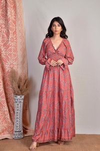 Wholesale Boho Silk Long Maxi <b>Dress</b> for Women Comfortable & Breathable Party <b>Dress</b> at Low Price Bulk India Export - Product Image 6