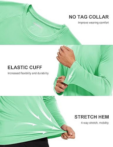 เสื้อแขนยาวผู้ชาย สีเขียว แห้งเร็ว โพลีเอสเตอร์ กันน้ำ ระบายอากาศได้ดี สแปนเด็กซ์ ป้องกันการฉีกขาด สำหรับการฝึกซ้อมแบบ No-Gi Grappling - Product Image 4